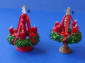 Advent wreath stand with wreth