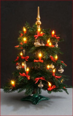 Christmas tree with LED wax candles