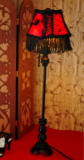 floor lamp red fabrics shade 